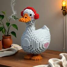 3500片大号白色小鸭积木玩具，客厅装饰，适合作为节日、生日或朋友礼物 - 彩色 - 查看 1