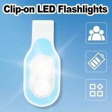 Portable Led Safety Light Hands-Free Lamp Multifunctional Warning Night Safetylight For-Running Strong Magnetic Clip - Baby Blue - View 5