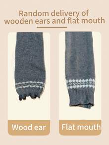 1 Pair Autumn/Winter Korean Style Fair Isle Snowflake Knit Thicken Leg Warmers, Cozy - Multicolor - View 11