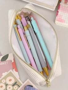 Customizable Corduroy Pencil Case, Stationery Storage Pouch, Organizer For Students And Office Workers, Cosmetic Bag, Daily Commute Bag, Birthday Gift - Multicolor - View 9