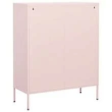 vidaXL Armoire de rangement Rose 80x35x101,5 cm Acier - Rose bonbon - Voir 5