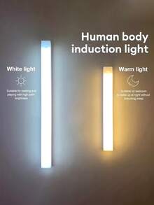 3.93", 7.87", 11.81", 19.68" Rechargeable Rectangular Lamp, 3 Lighting Modes, Auto Brightness Adjustment, Magnetic Cabinet/Wardrobe, Charging Night Light, LED Smart Motion Sensor Light Strip For Wardrobe, Bedroom, Dorm, Wine Cabinet Lighting, Small Night Light - Multicolor - View 6