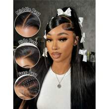 ZHENDEFA 360度蕾丝前假发，隐形抽绳，高清透明，100%真人发丝，预先拔毛，无需胶水，女士款