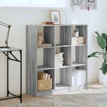 Bibliothèque VidaXL Sonoma Gris 102x32x108 cm en bois d'ingénierie - Gris - Voir 3