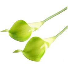 Veemoon 10piezas Ramos De Novia Artificiales De Color Blanco Ramos Elegantes para Bodas Flores De PU Realistas y Lavables para Decoración De Fiestas y Hogar(Verde claro medio) - Multicolor - Ver 2