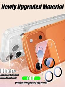 2pcs High Definition Camera Lens Protector, Made Of Tempered Glass, Full Coverage, 9H Hardness, Scratch-Resistant, Shockproof, Waterproof, Compatible With IPhone 17 Pro Max/17 Pro/17 Air/17/16 Pro Max/16 Pro/16 Plus/16/15 Pro Max/15 Pro/15 Plus/15/14/13/12/11 And Other Models. - Clear - View 4