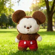 Miniso 1个迪士尼迷你米奇毛绒玩偶，短毛绒材质，红色裤子设计细节，迷你尺寸，适合桌面摆放/携带，卡通毛绒玩偶 - 彩色 - 查看 4