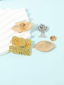 1 pezzo Spilla a forma di trofeo ispirata al calcio, accessorio di abbigliamento in lega con goccia d'olio, badge divertente, spilla, spilla da cappello, spilla per zaino, ciondolo per borsa, regalo perfetto di spilla per i migliori amici - Multicolore - Visualizzare 8