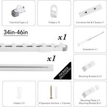 Patio Door Curtain Sound Blocking, Bedroom Privacy Room Divider Curtain Screen Partitions, Thermal Insulated Blackout Closet Sliding Door Curtain (1 Panel, 8.3ft Wide By 7ft Long, Gray) - 灰色(附可調式天花板軌道) - 查看 7