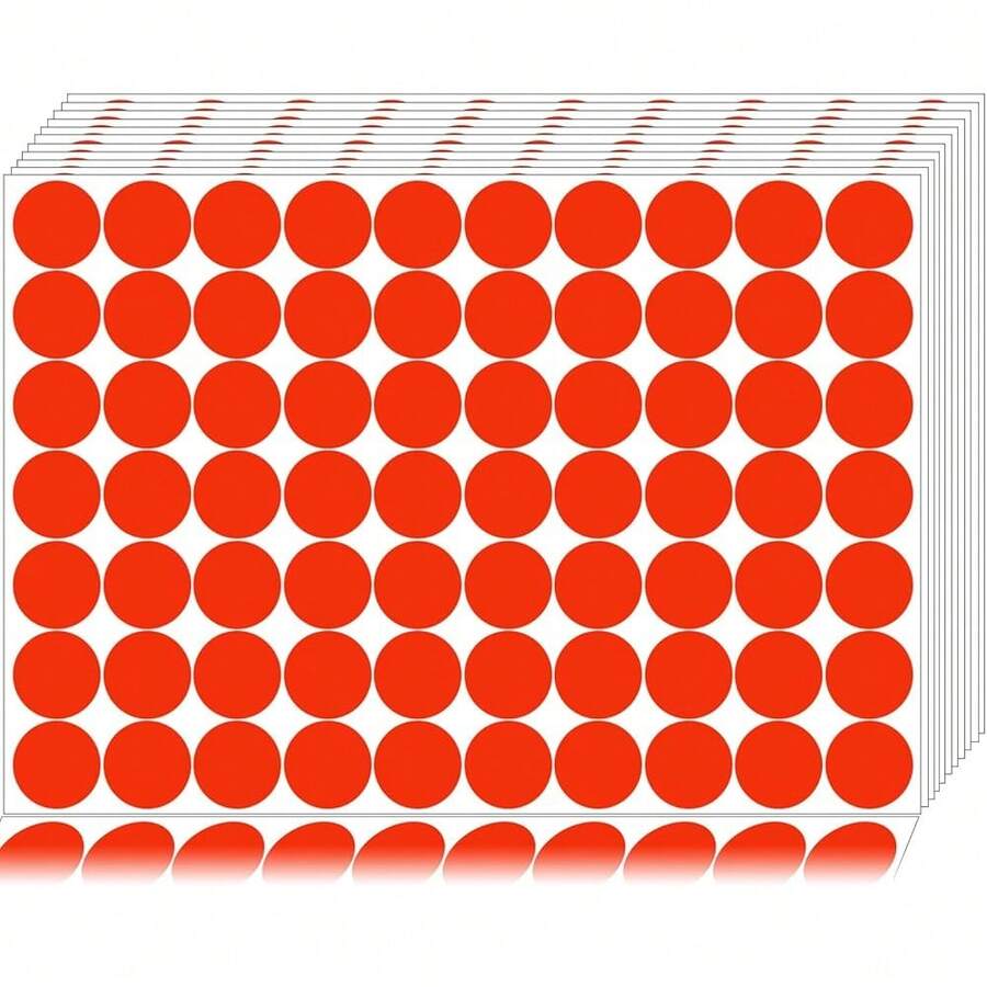 1400 PCS Red Dot Stickers Round Coding Labels Circle Dots Labels Stickers Polka Circle Dot Stickers Label Sticker For Office,Classroom,Papers Etc - Red/1400pcs - View 1