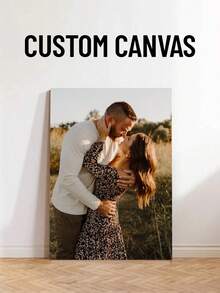 1pc Customized Canvas Wall Art, Personalized Frameless Poster, Cozy Indoor Framed Canvas Painting, Mother's Day Gift, Wedding Memento, Mother's Day, Father's Day Gift, Easter Decor, Personalized Commemorative Gift, Suitable For Easter, Wedding, Mother's Day, Father's Day, Valentine's Day, Room Decor, Customizable Item, Bedroom Decor, Custom Gift, Picture, Photo, Framed Wall Art, Best Friend Gift, Family Gift, Birthday Gift, Gift For Boyfriend, Girlfriend, Family, Lover, Friend - Multicolor - View 4