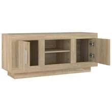 vidaXL Mobile TV chêne sonoma 102x35x45 cm wood engineering - Castano - Visualizzare 7