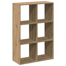 vidaXL Étagère séparée de pièce chêne artisanal 69,5x29x103,5 cm - Tabac - Voir 8