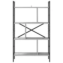 vidaXL Étagère Gris Sonoma 75 x 30 x 123,5 cm Bois d'ingénierie - Gris - Voir 5
