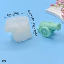 1pc Large Cannon Mold, Silicone Mold For DIY Rocket Cannon Model Decoration, Plaster Mold