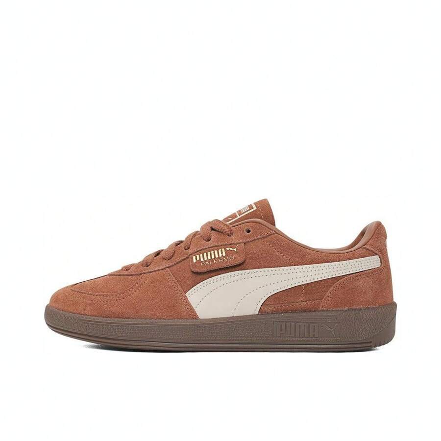 PUMA Unisex Palermo Brown Almond Gold Palermo Shoes 39646356 - Brown - View 1