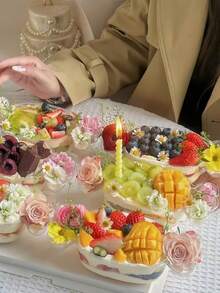 5pcs/10pcs/20pcs Transparent INS Style Strawberry Shaped Cake Packaging Boxes, Birthday Cake Boxes, Baking Dessert Boxes, Fruit Slice Packaging Boxes - Multicolor - View 11