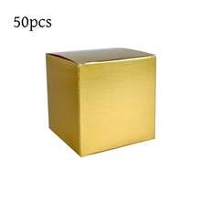 20/50个装方形白/黑/金牛皮纸盒，适用于婚礼惊喜、香水、化妆品、香薰等通用包装礼品盒