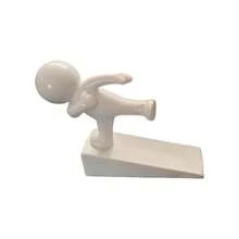 可爱功夫门挡 - 耐用塑料门楔，带有可爱的功夫人物图案，底部有地板保护垫，易于安装，适合有宠物的家庭，经久耐用，可用作入口门挡、门保护墙、门墙保护器、防刮门盖和隐私帘。 - 彩色 - 查看 13