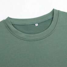 Women's Casual "PARKE" Letter Print Loose Pullover Sweatshirt, Encountering Lazy Fashion.2026 New Y2Y Style Casual Women's Sweatshirt - Versatile For Sports, Leisure, And Everyday Wear - 綠色 - 查看 5