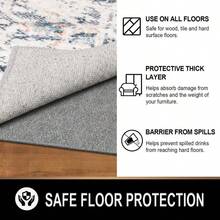 almohadillas para orejas de fieltro y goma de 1 8 pulgadas de grosor, 2 x 3 pies, agarre antideslizante para alfombras para mantener las alfombras en su lugar, almohadillas para orejas - 61 cm x 914 cm - Ver 6