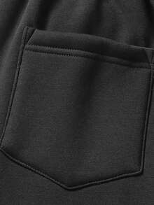 男士休闲舒适三件套长裤，可调节抽绳腰带，带口袋，弹力面料，适合通勤和运动，情人节春季礼物 - 彩色 - 查看 4