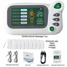 Högkvalitativ TENS/EMS muskelstimulator med två kanaler, 20 lägen, 30 intensitetsnivåer, med 2000 mAh batteri med stor kapacitet, elektronisk pulsmassage, avslappnar kropp och själ