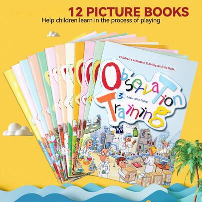 Focus Training Activity Books, Attention And Concentration Practice With Visual Search, Observation Games And Logic Tasks, Colorful Illustrated Pages, Multiple Themes Options, Screen-Free Brain Practice