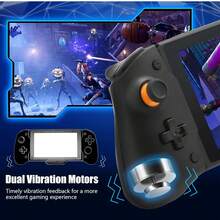 「Funny Holiday Gifts」Switch Controller Grip For Switch - Ergonomic Handheld Controller With Six-Axis Gyroscope, Twin Motor Vibration, Type-C Charging, Anti-Drift Design - Ideal For Travel & Long Play Sessions - Black - Black - View 4