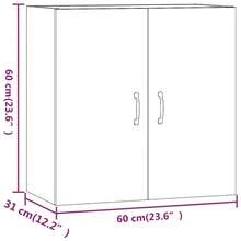 vidaXL Armoire murale Blanc 60x31x60 cm Bois d'ingénierie - Blanc - Voir 9