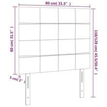 vidaXL Tête de lit cinza foncé 80x5x118/128 cm veludo - Cinza - Ver 8