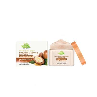 HANCHOBIT Vanilla Shea Butter Body Scrub Tool Daily Gentle Nourishing Body Scrub Tool