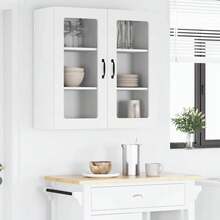 vidaXL Armoire de cuisine Blanc 40 x 31 x 80 cm Bois d'ingénierie - Blanc - Voir 4