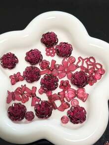 Resin Mixed Rose Butterfly Love Moon Shape, DIY Cream Gel Phone Case Material Package Accessories Resin Accessories Wholesale, This Product Can Be Used For Various DIY Handmade Scenes Such As Phone Cases, Hair Clips, Photo Frames, Etc. It Is Used For DIY Handmade Design Decoration Accessories Such As Headwear, Clothing, Evening Dresses, Shoes And Hats, Weddings, Christmas, Handicrafts, Etc.