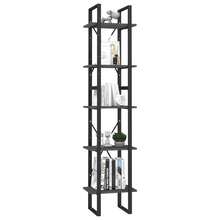 vidaXL Bibliothèque à 5 niveaux Gris 40x30x175 cm Bois de pin - Gris - Voir 3