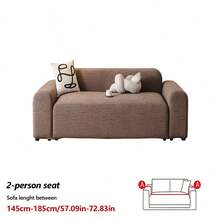 1pc Easy Stretch Sofa Cover - Elastic Full Wrap, Slip Resistant, Fits 1-5 Seat Sofa, Machine Washable, All Season, Pet Friendly & Stain Resistant - Dark Brown - View 16