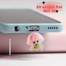 1个摩托车气垫防震手机壳 + 1个2D亚克力可爱水母手机防尘塞，适用于vivo、Redmi等手机，透明手机壳，手机保护套，手机保护壳，手机套，防震手机壳，极简手机壳，纯色手机壳，四角防震透明手机壳，TPU手机壳（军规级防震），轻薄手机保护壳 - 無色 - 查看 3