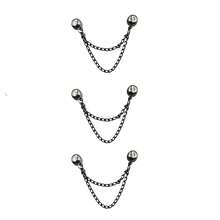 3个可调节磁性裤腿袖口夹 - 耐用合金材质，可拆卸裤腿夹，适用于裤子和T恤，磁性裤腿夹无需缝纫即可缩短裤长，强力磁性按扣 - 彩色 - 查看 19