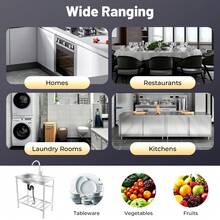 YUNRUX Kitchen Sinks - Silver - View 11