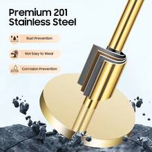 6-Piece Gold Stainless Steel Stanchion Posts With  Ropes Crowd Control Barriers For Wedding Red Carpet Ceremony Museum - 1 - View 4