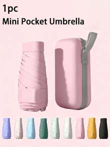 1 chiếc ô gấp mini, ô du lịch chống thấm nước bỏ túi, ô che nắng, ô chống tia UV dành cho nữ, ô gấp 6 cánh siêu nhẹ 2 trong 1, ô du lịch mini, ô đa năng dùng được cả nắng và mưa, chống gió, chống tia UV 99%. - Nhiều màu - Xem 3