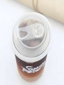 20pcs PET Milk Tea Cups With Lids Disposable And Leak-Proof Ideal For Coffee Water And Other Drinks Suitable For Home Office And Outdoor Use Airtight Seal Keeps Drinks Secure Perfect For Commuting And Travel Works With Both Hot And Cold Beverages - 白色 - 查看 7