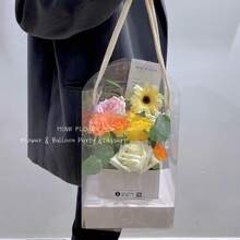 1/5 piezas Caja de flores, Caja de embalaje de ramos, Caja de regalo DIY para arreglo floral transparente, Decoración de escritorio, Regalo de cumpleaños, Regalo, Regalo de cumpleaños, Boda, Día de San Valentín, Regalo del Día de la Madre - Multicolor - Ver 6