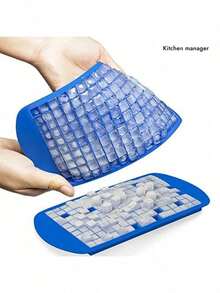 2pcs Small Square 160-Cavity Silicone Ice Cube Tray, With Good Cold Resistance And Durability, Ice Cube Tray, Pudding Mold, Suitable For Home, Bar And Other Occasions, Easy To Use - Multicolor - View 13