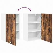 vidaXL Armadio sospeso Chêne fumé et Blanc 50 x 31 x 80 cm - Castano - Visualizzare 11