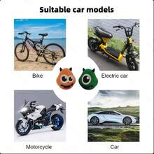 2pcs New Cool Cartoon-Design One-Eyed & Two-Eyed Monster Valve Stem Caps– Soft Cushion & Airtight Seal, Aluminum Alloy Material – Durable & Sturdy, Adorable & Cool Decorative Accessories – Universal Fit For Cars, Motorcycles, Bikes | Perfect Gift - Multicolor - View 8
