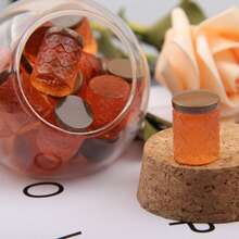 1/4/5/10pcs Vintage Style Simulation Sealed Jars, Multi-Color Realistic Storage Bottles, Delicate Patterned Small Vases, Handmade DIY Decor Props - Multicolor - View 14