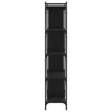 Libreria vidaXL a 5 ripiani, nera, 76x32x158 cm, in legno ingegnerizzato - nero - Visualizzare 5