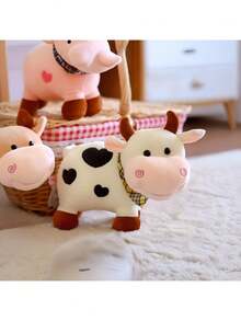 Black & White Heart Pattern Plush Cow Doll - This Adorable Plush Cow Doll Has A Soft, Fluffy Feel, Making It A Great Gift For Children, Boys And Girls, At Christmas, Easter Parties. It Is A Top Choice For Birthday And Holiday Gifts, A Wonderful Present For Friends, And A Perfect Plush Doll Collection For Animal Lovers. - Multicolor - View 7