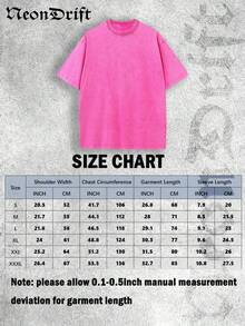 Y2K, Cool,UFO,Outdoor Sport,Modern Streets,Fashionable Pure Cotton Vintage Washed Men's T-Shirt, A Surprise Gift For Family And Friends, With Drooping Shoulder Sleeves And Round Neck,High-Quality Batik Cotton Retro Fashion Brand T-Shirt,A Certain Thickness Suitable For Summer T-Shirts, Holiday Gifts. - Màu Hồng Tươi - Xem 5